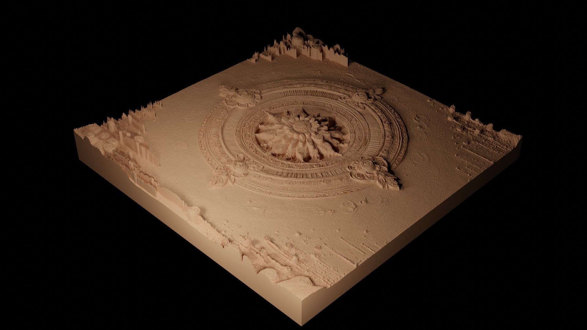 Bioluminescence CNC 3d Print High Relief Sand Casting 3D print model_2