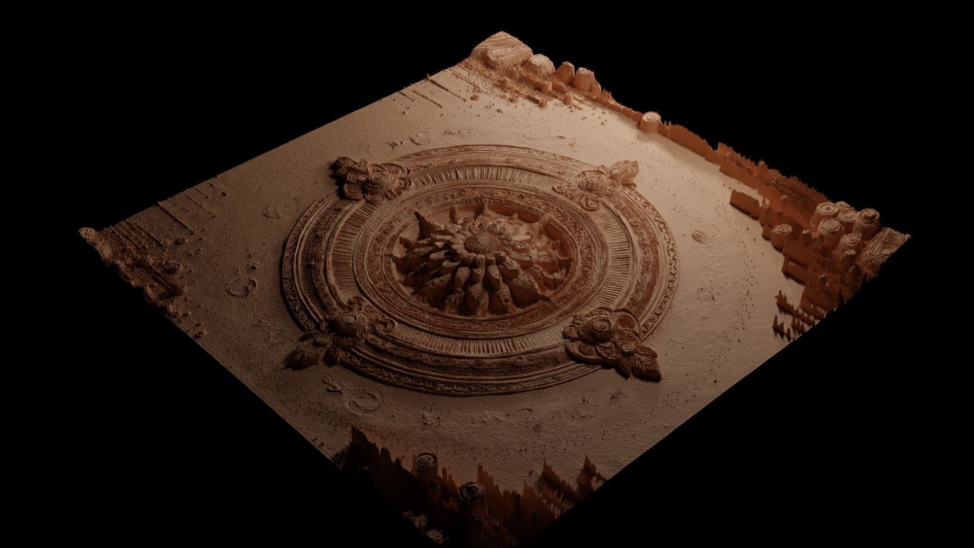 Bioluminescence CNC 3d Print High Relief Sand Casting 3D print model_3