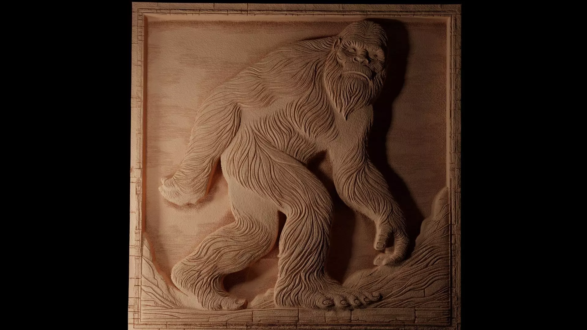 Bigfoot CNC 3d Print High Relief Sand Casting 3D print model_0