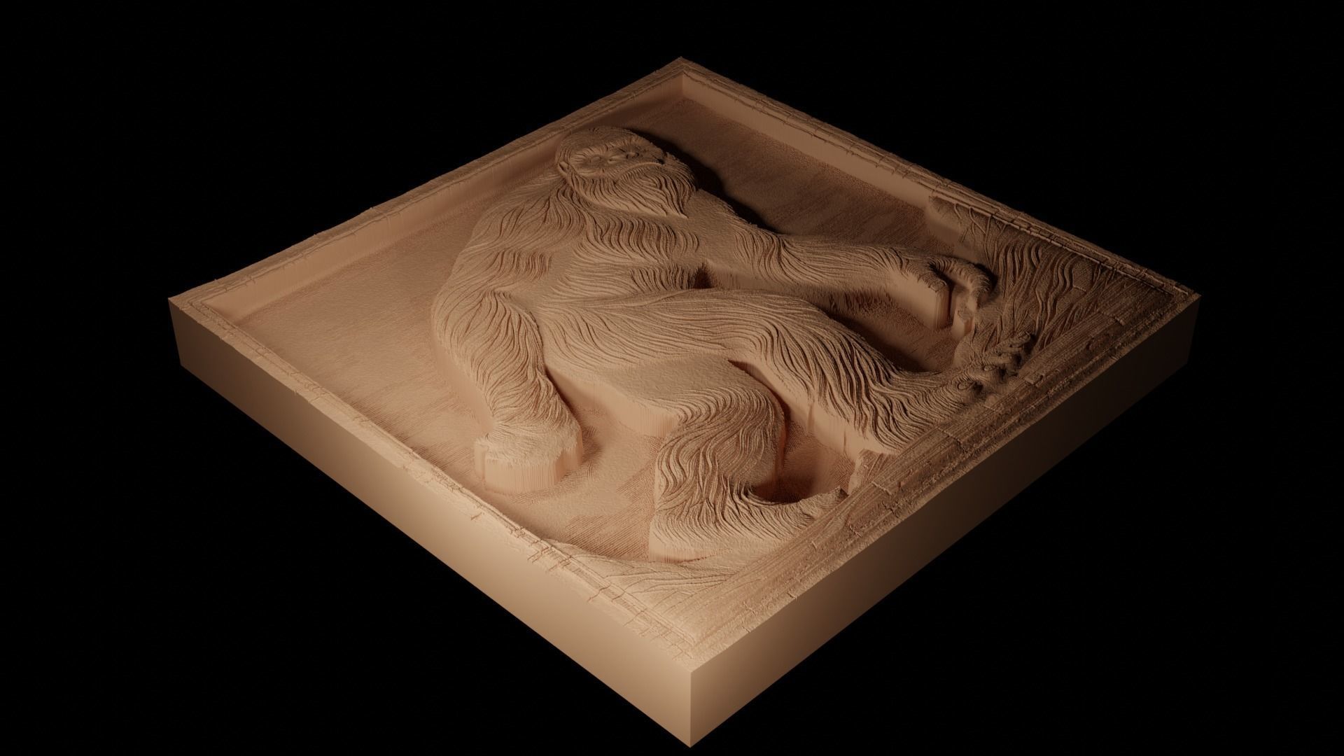 Bigfoot CNC 3d Print High Relief Sand Casting 3D print model_2