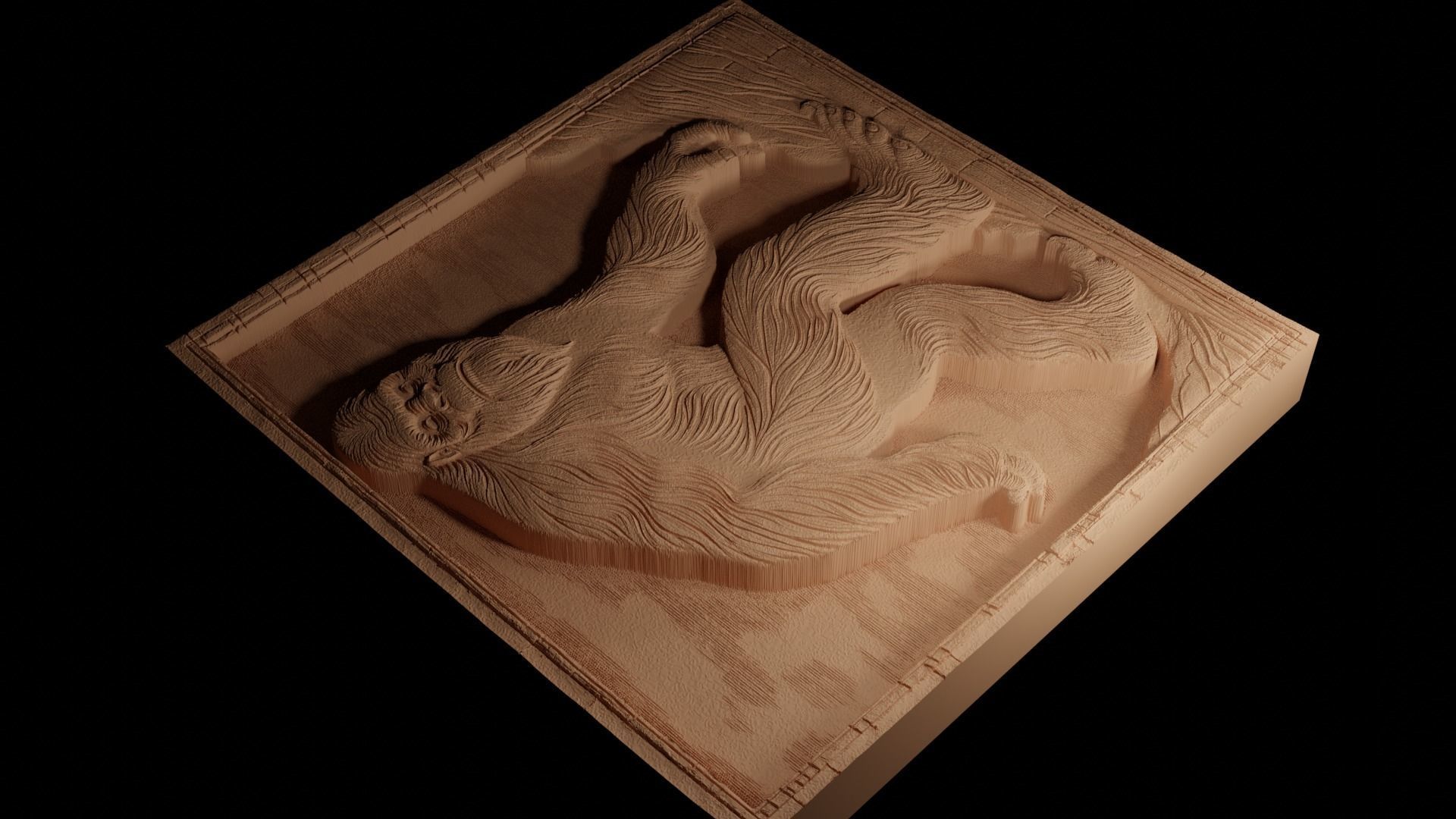 Bigfoot CNC 3d Print High Relief Sand Casting 3D print model_4