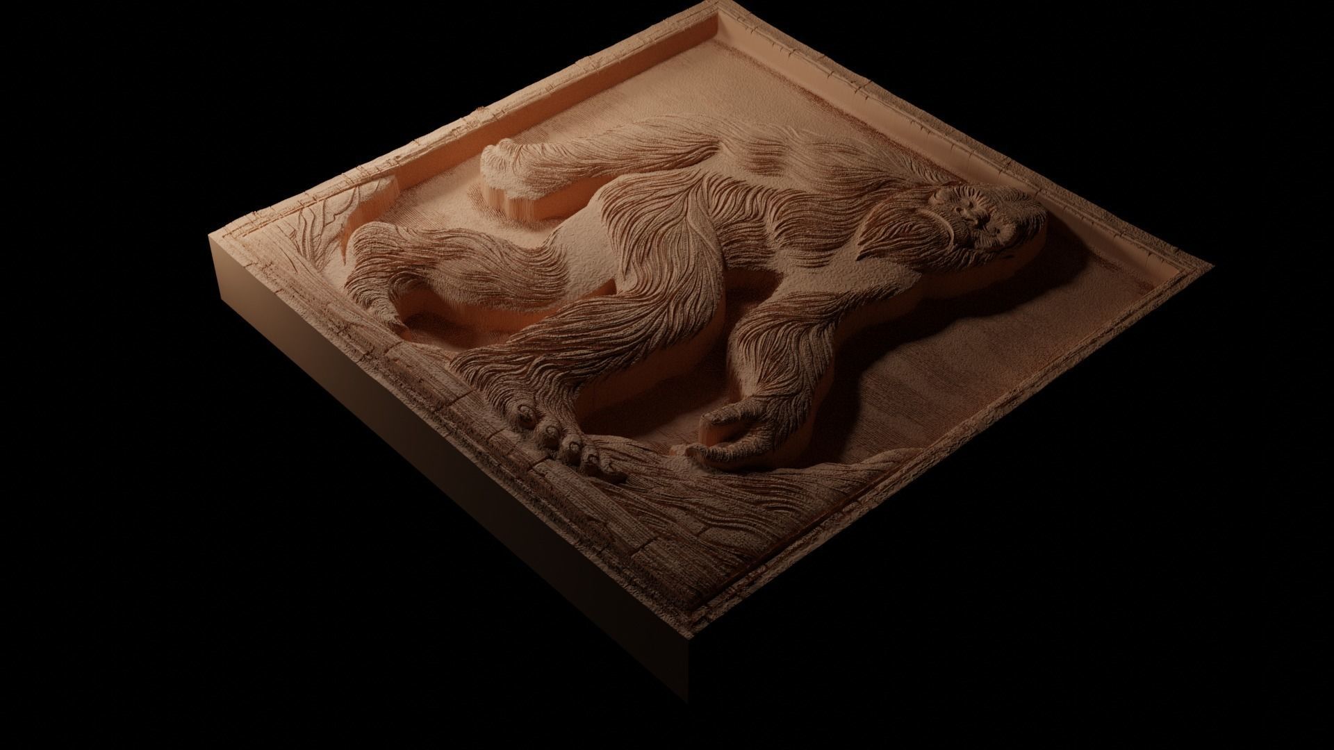 Bigfoot CNC 3d Print High Relief Sand Casting 3D print model_1