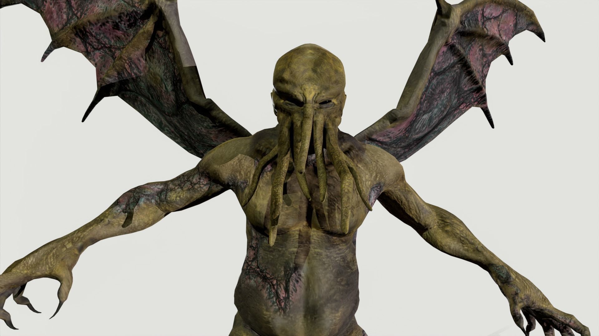 Cthulhu Low-poly 3D model_5