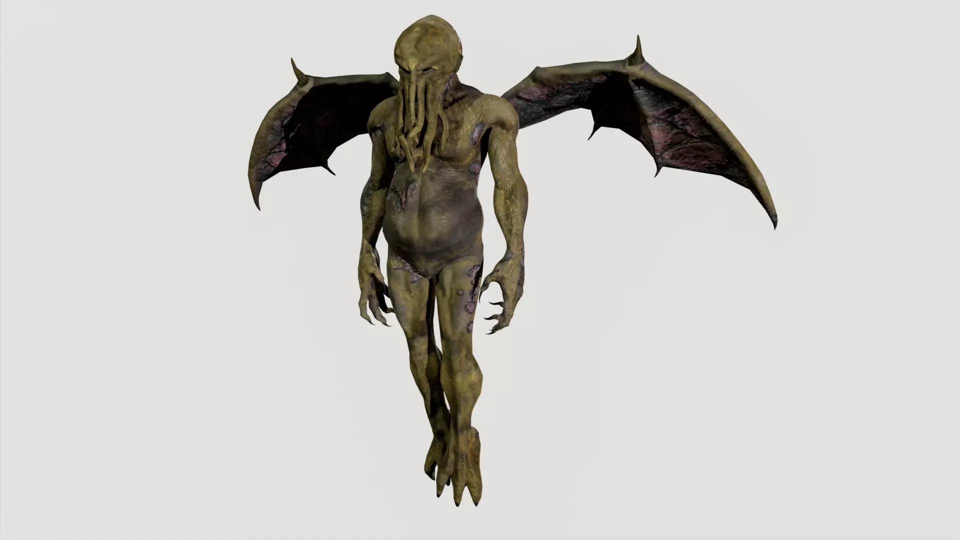 Cthulhu Low-poly 3D model_0