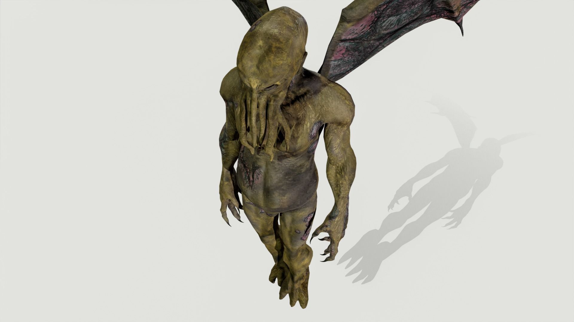 Cthulhu Low-poly 3D model_7