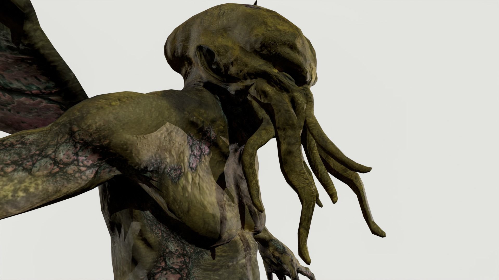 Cthulhu Low-poly 3D model_9
