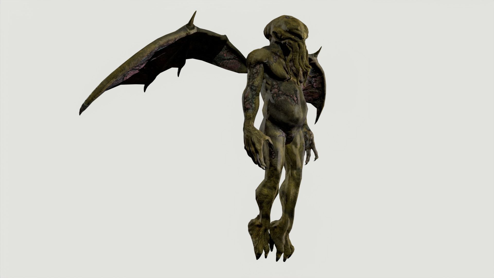 Cthulhu Low-poly 3D model_2