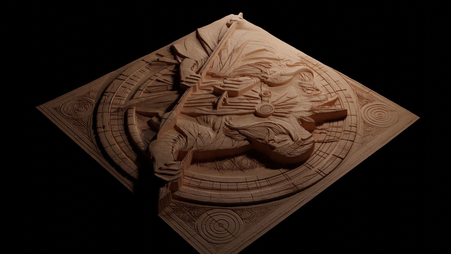 Balder CNC 3d Print High Relief Sand Casting 3D print model_3