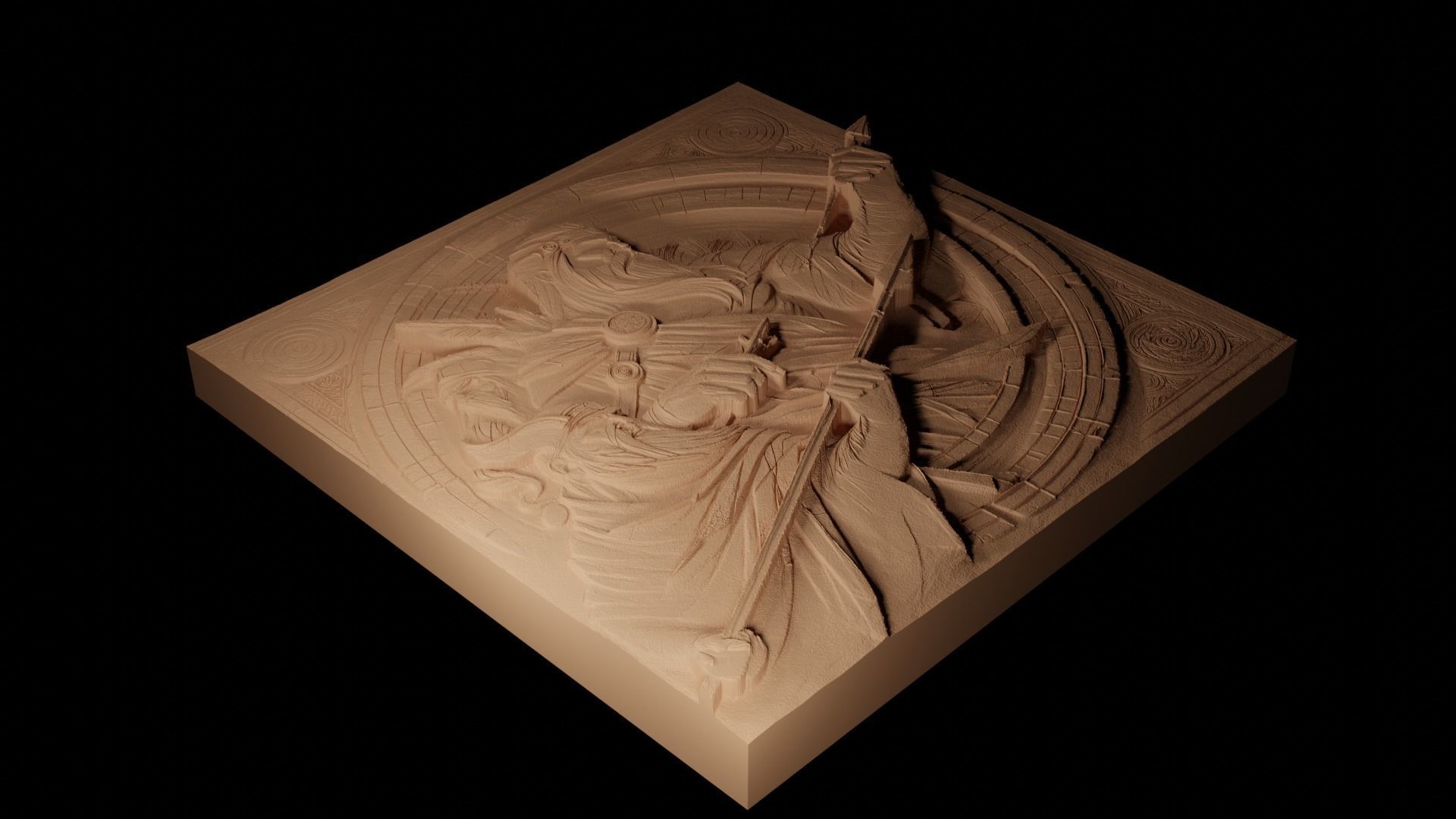 Balder CNC 3d Print High Relief Sand Casting 3D print model_2