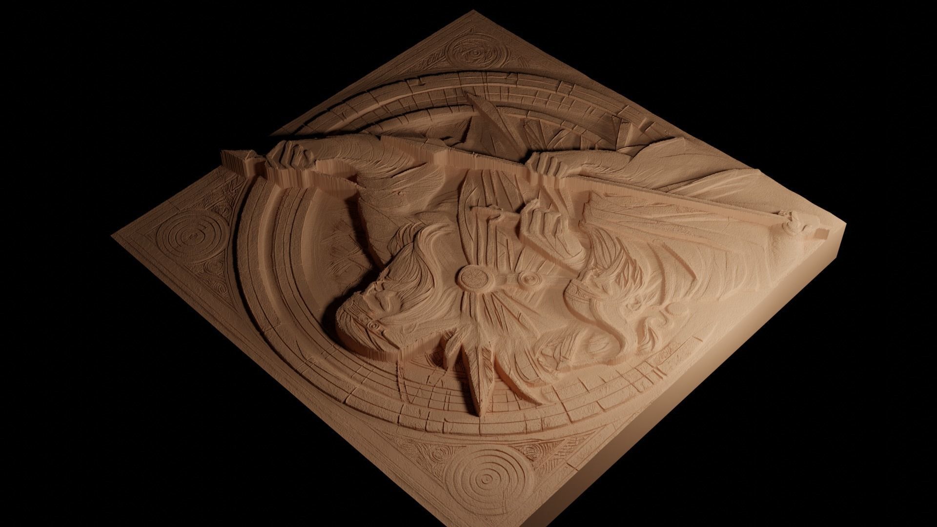 Balder CNC 3d Print High Relief Sand Casting 3D print model_4