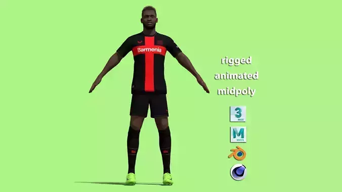 T-Pose Rigged Victor Boniface Leverkusen