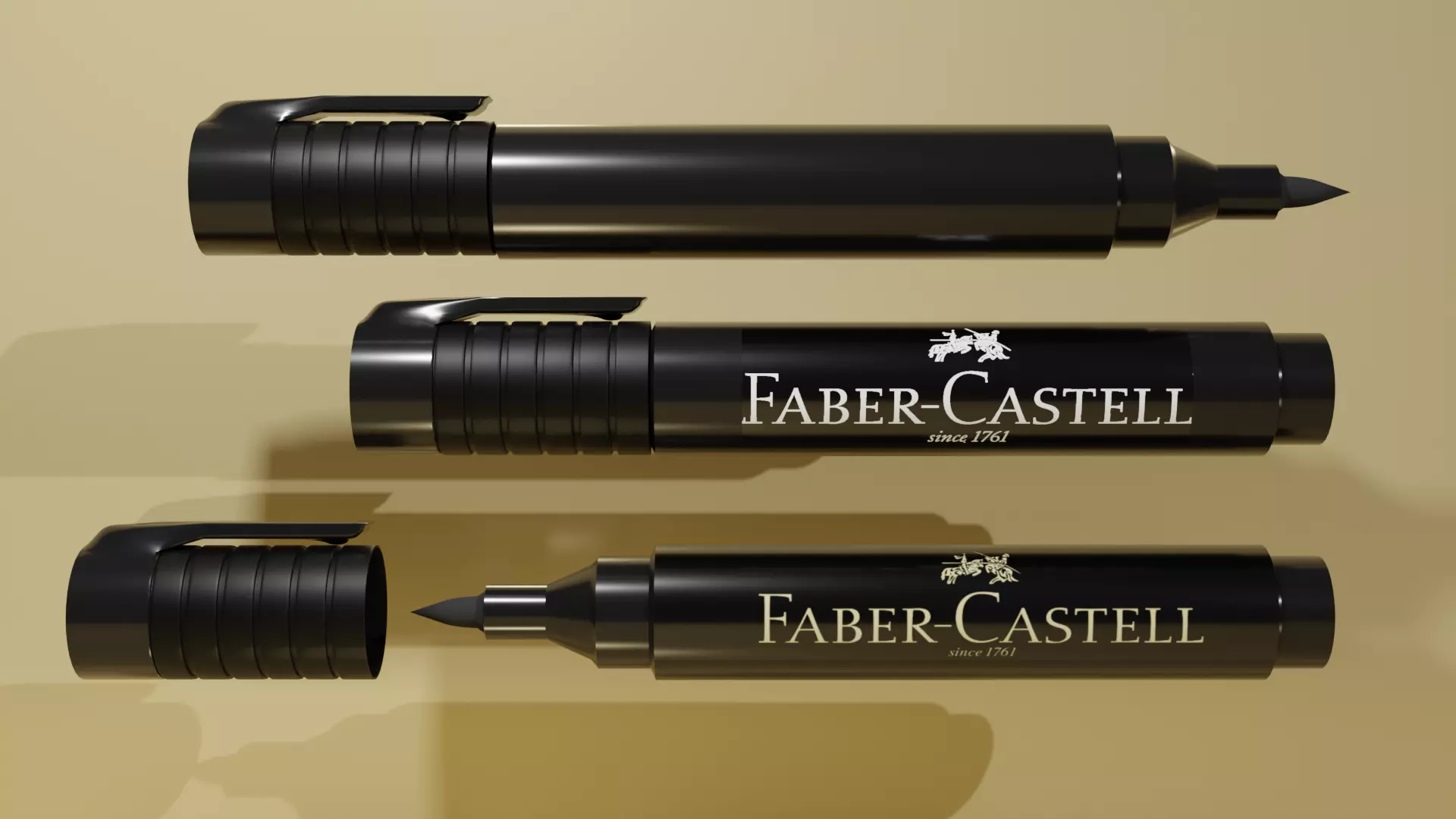 pen faber castel Low-poly 3D model_0
