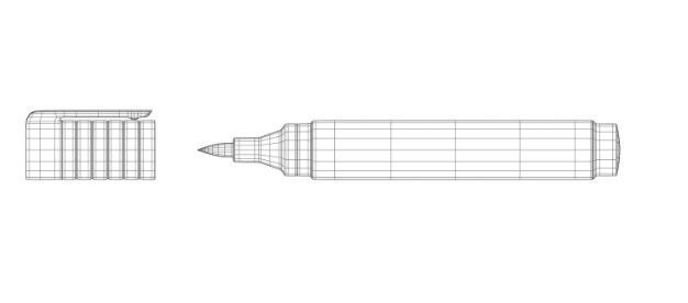pen faber castel Low-poly 3D model_1