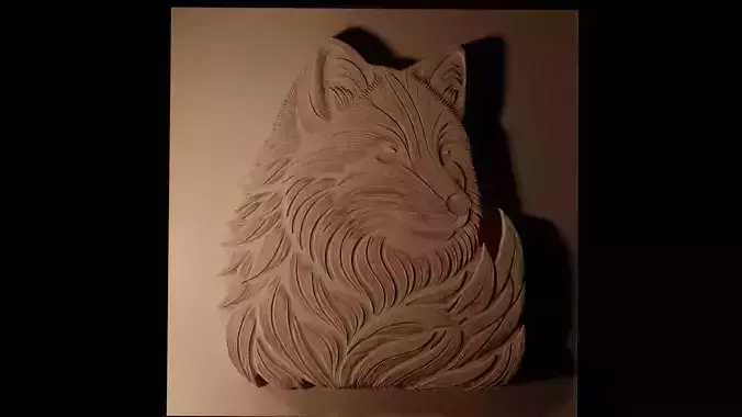 Arctic Fox Design CNC 3d Print High Relief Sand Casting