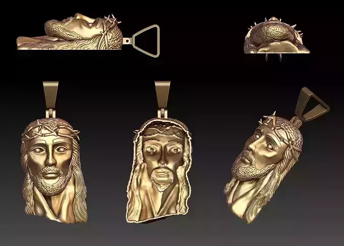 Jesus Pendant 3D print model Jewelry design