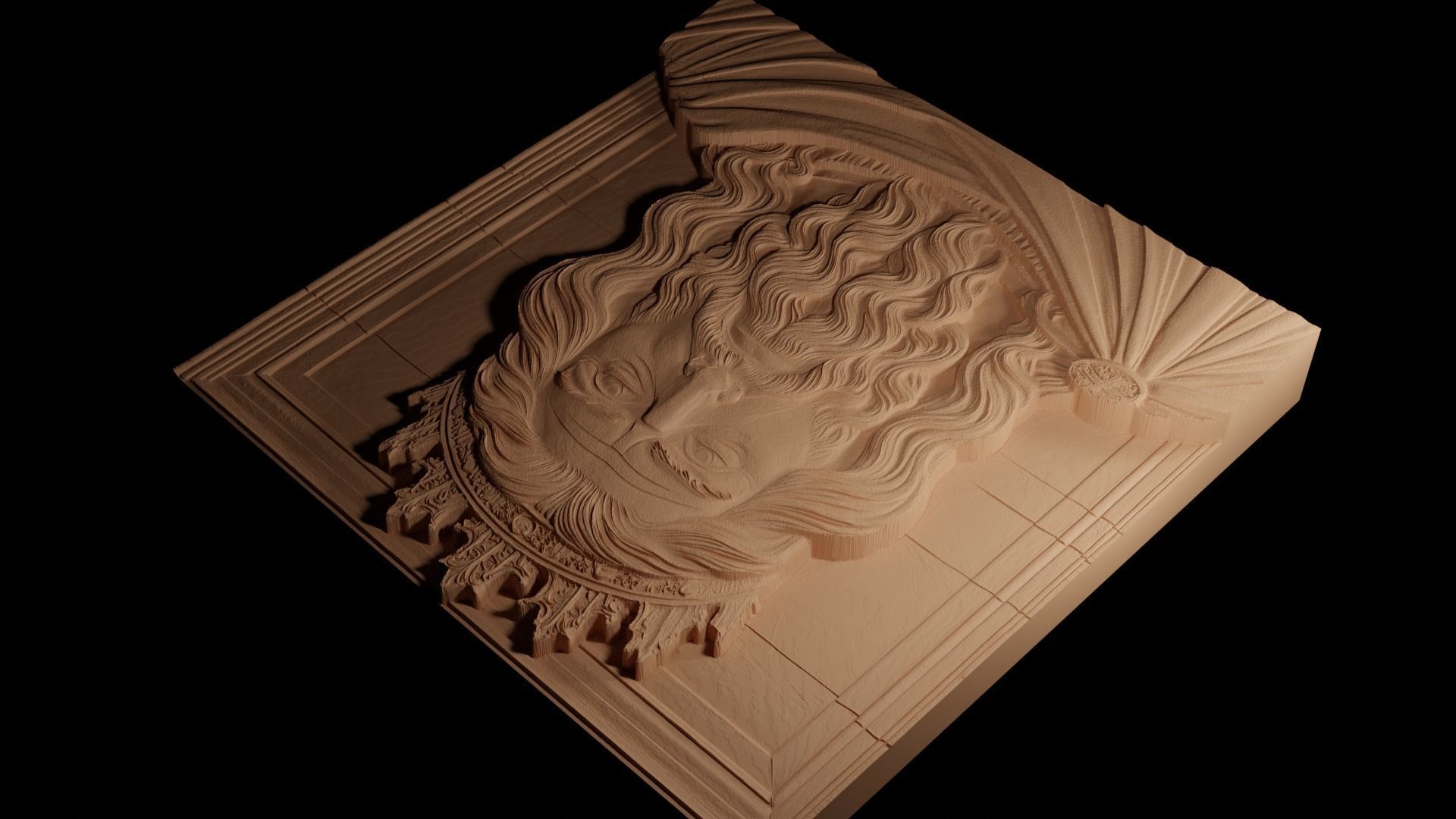 Aragorn CNC 3d Print High Relief Sand Casting 3D print model_4