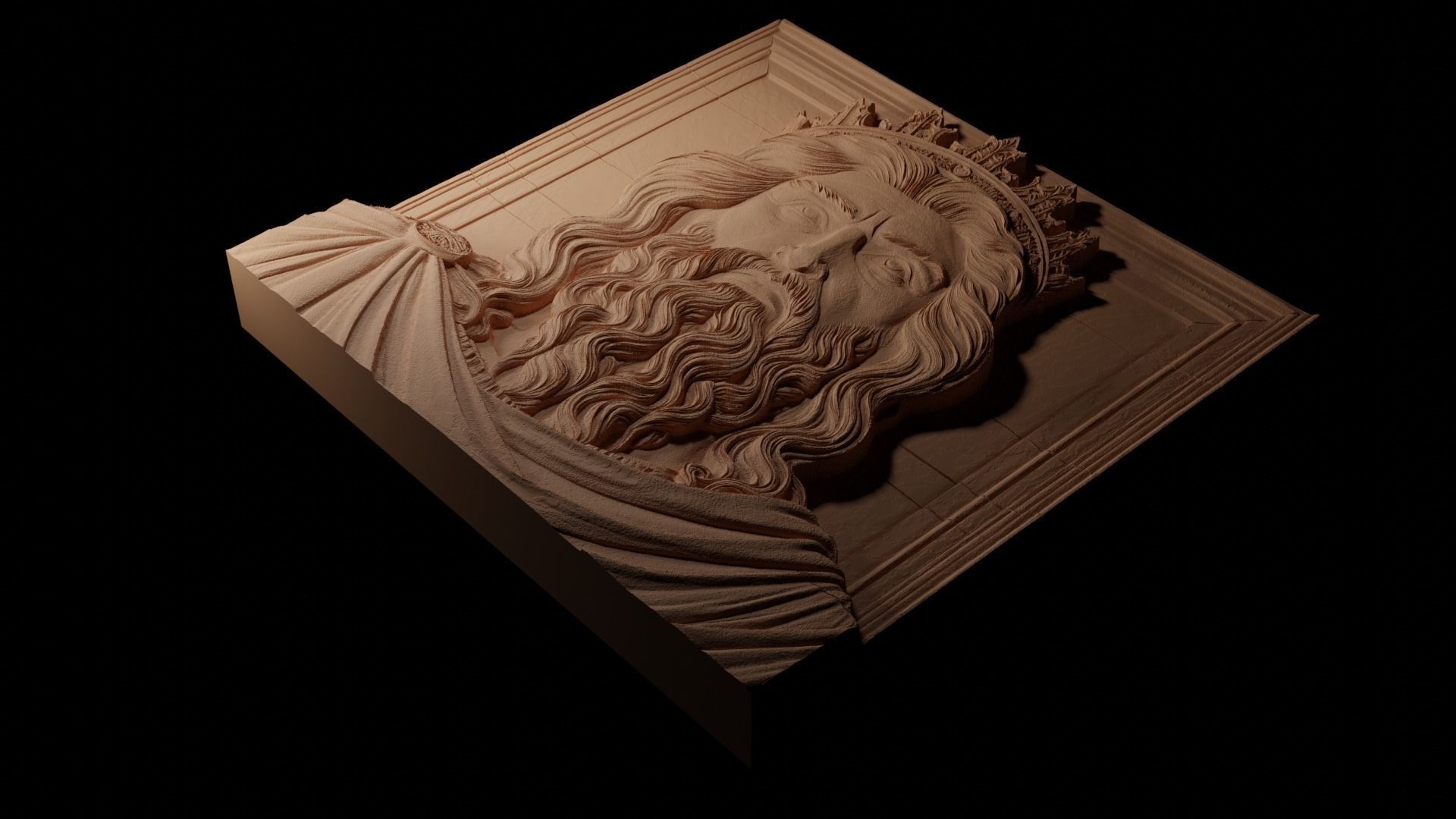 Aragorn CNC 3d Print High Relief Sand Casting 3D print model_1