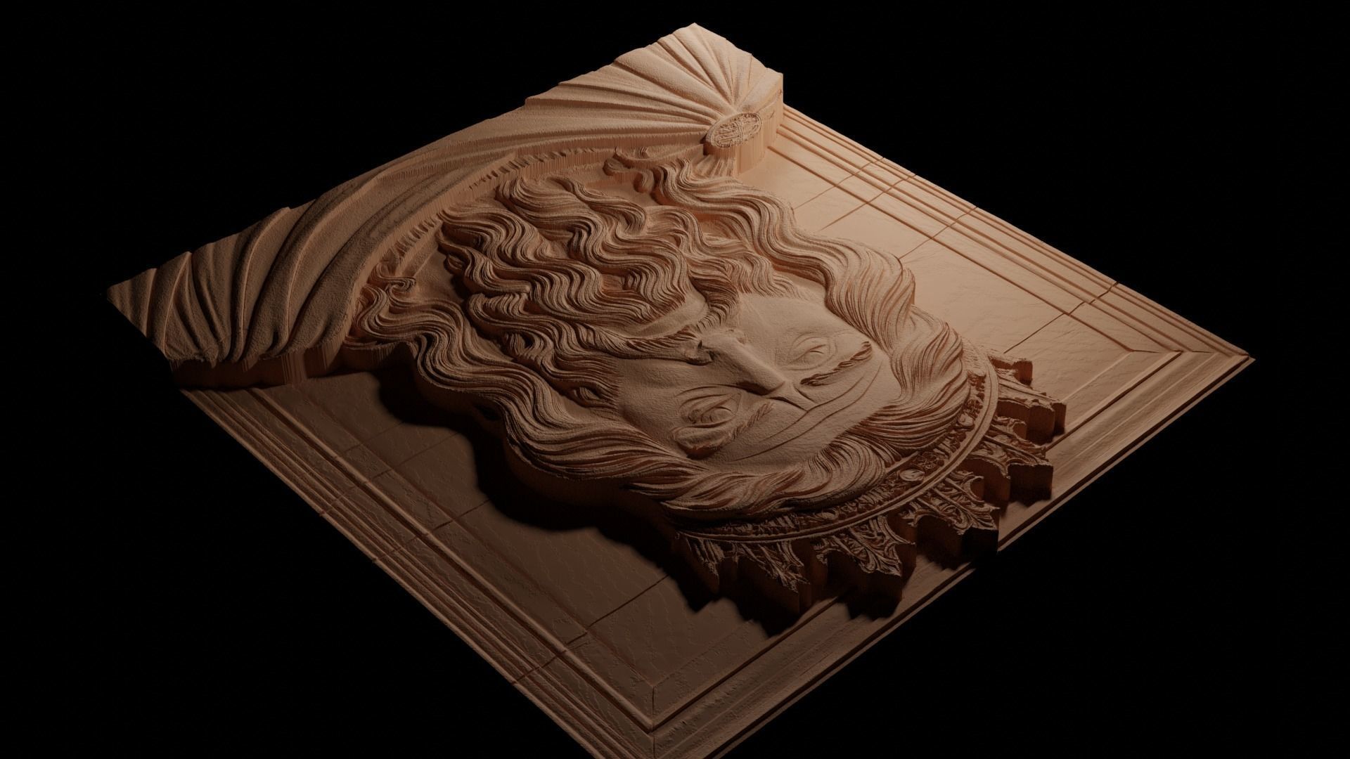 Aragorn CNC 3d Print High Relief Sand Casting 3D print model_3