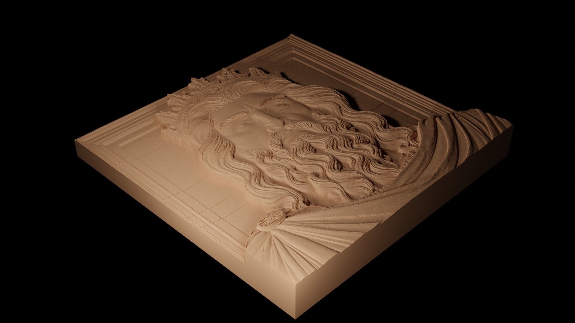 Aragorn CNC 3d Print High Relief Sand Casting 3D print model_2