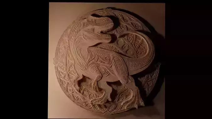 Allosaurus CNC 3d Print High Relief Sand Casting