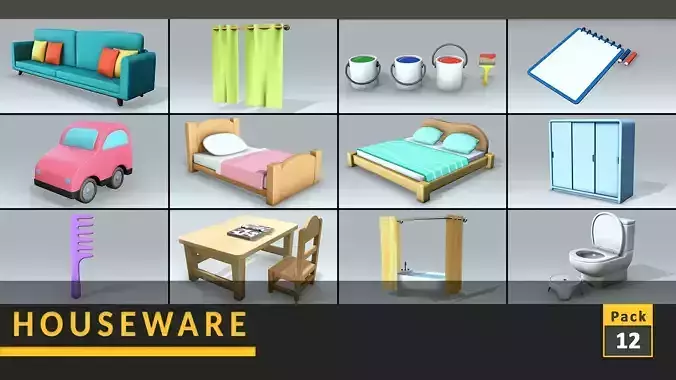 Houseware Bundle 3D Model Collection