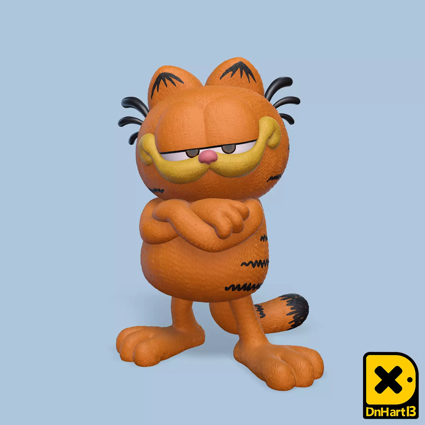 MiniPrint 009 - Garfield pose 1 3D print model_0