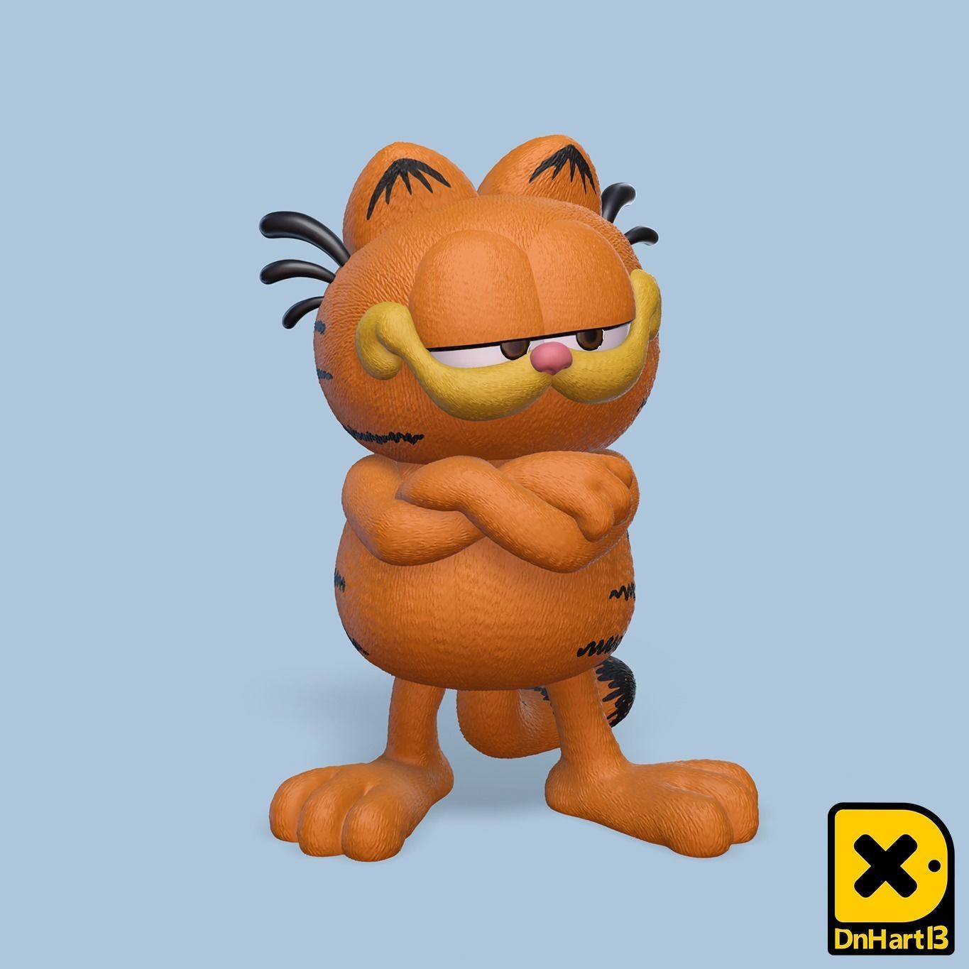 MiniPrint 009 - Garfield pose 1 3D print model_3