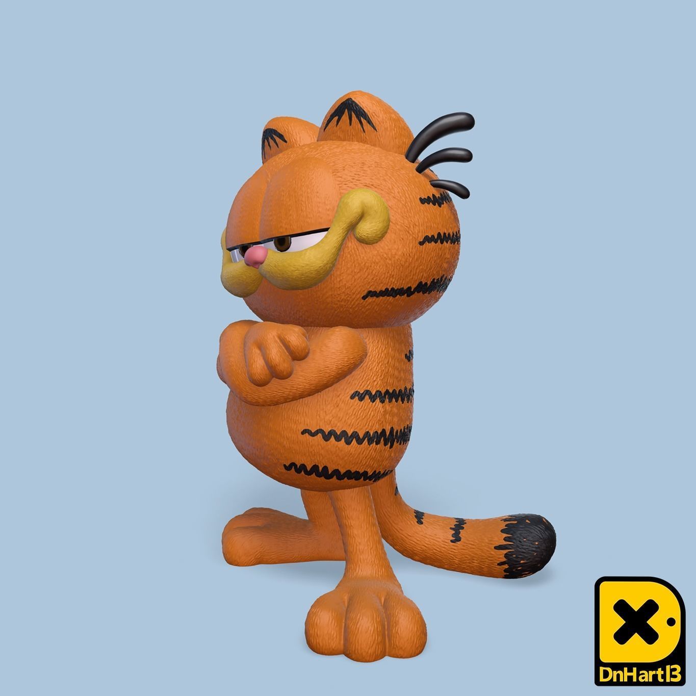 MiniPrint 009 - Garfield pose 1 3D print model_1