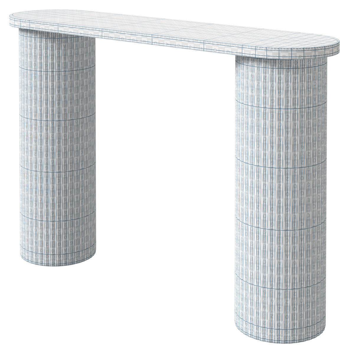 West Elm fluted console table 3D model_7