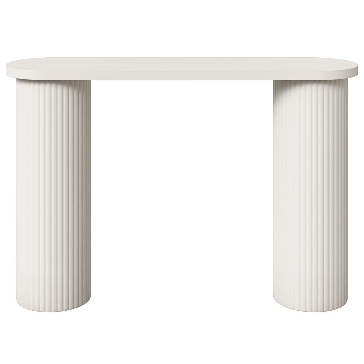 West Elm fluted console table 3D model_1