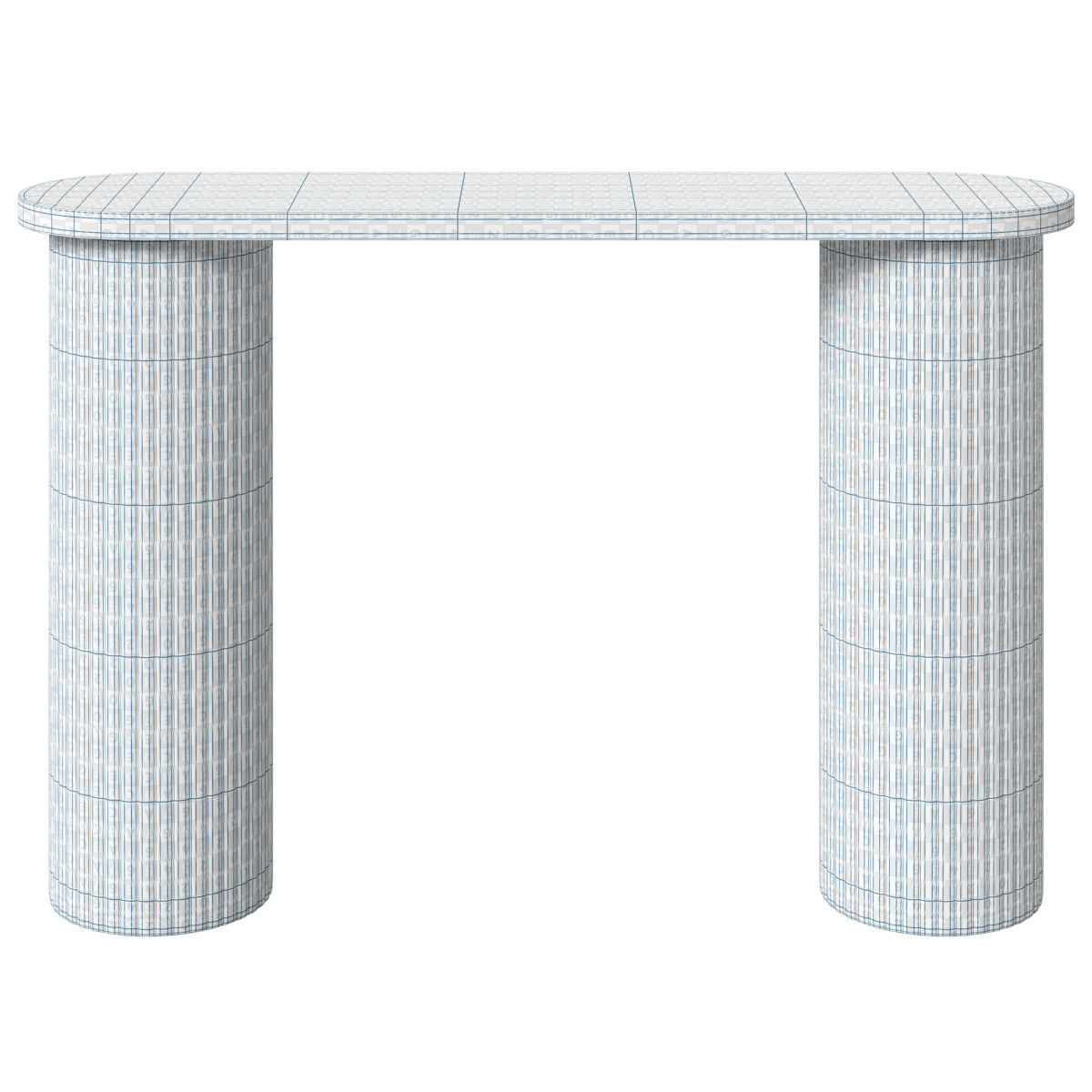 West Elm fluted console table 3D model_6