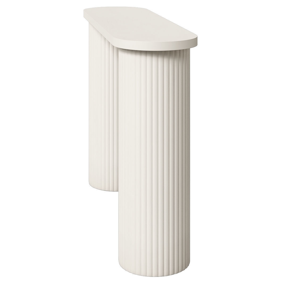 West Elm fluted console table 3D model_2