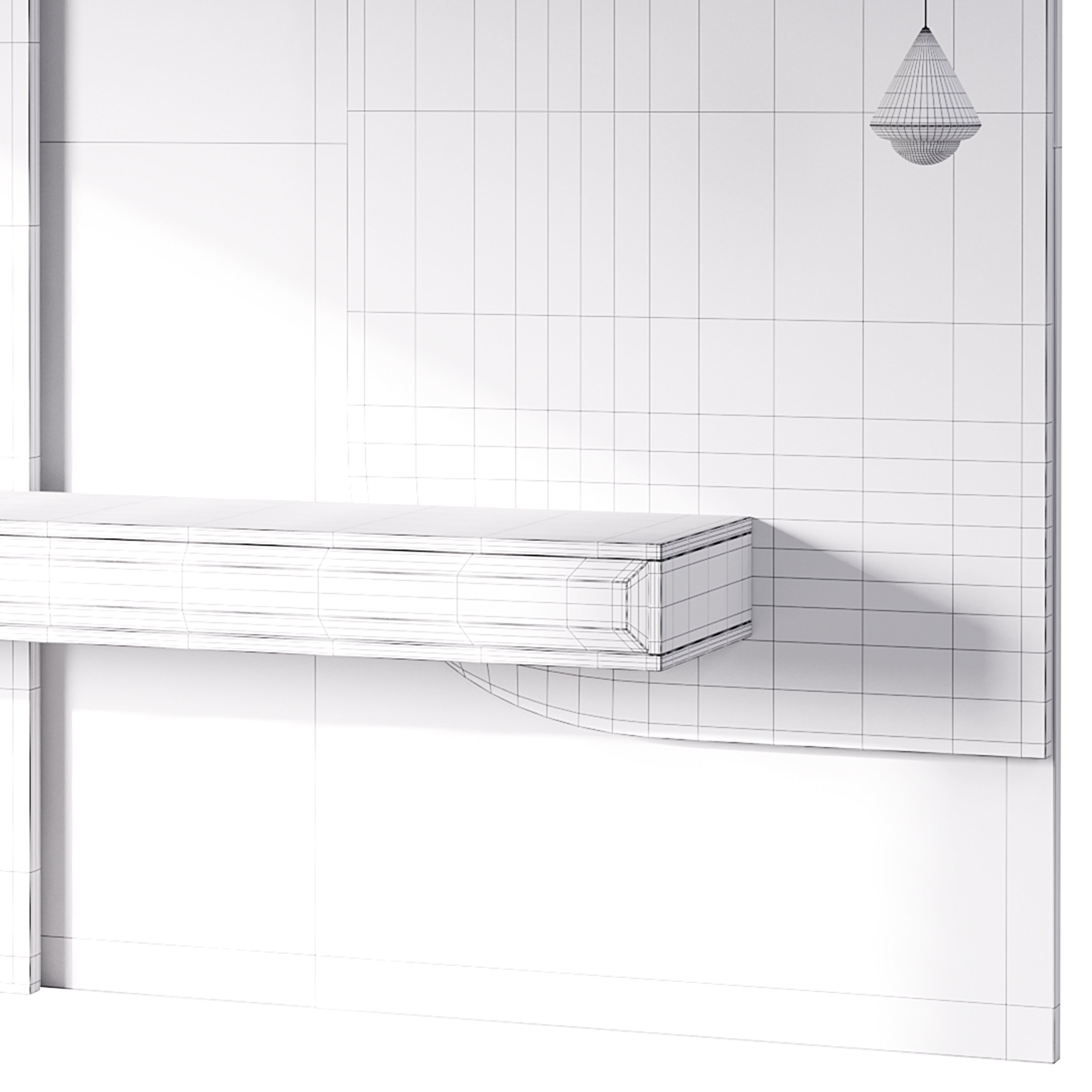 Decorative Wall panel  06 3D model_14