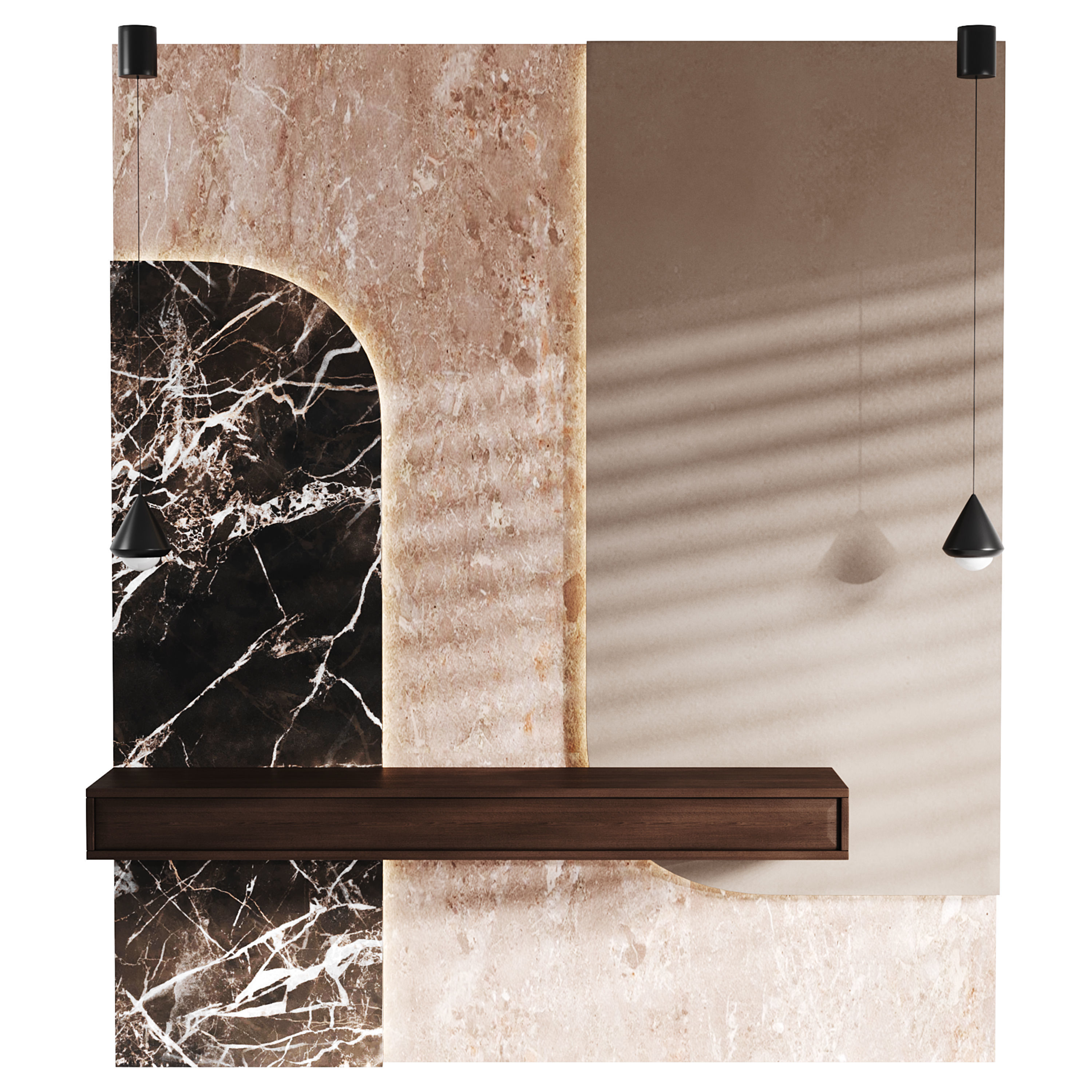 Decorative Wall panel  06 3D model_4