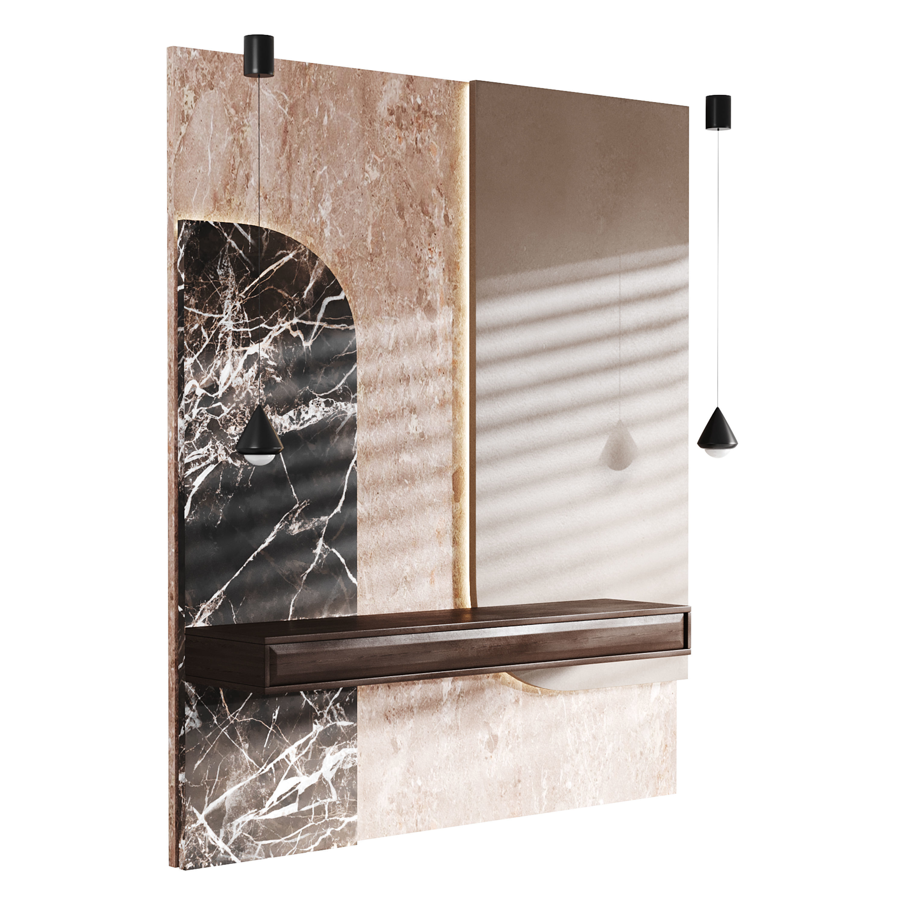 Decorative Wall panel  06 3D model_7