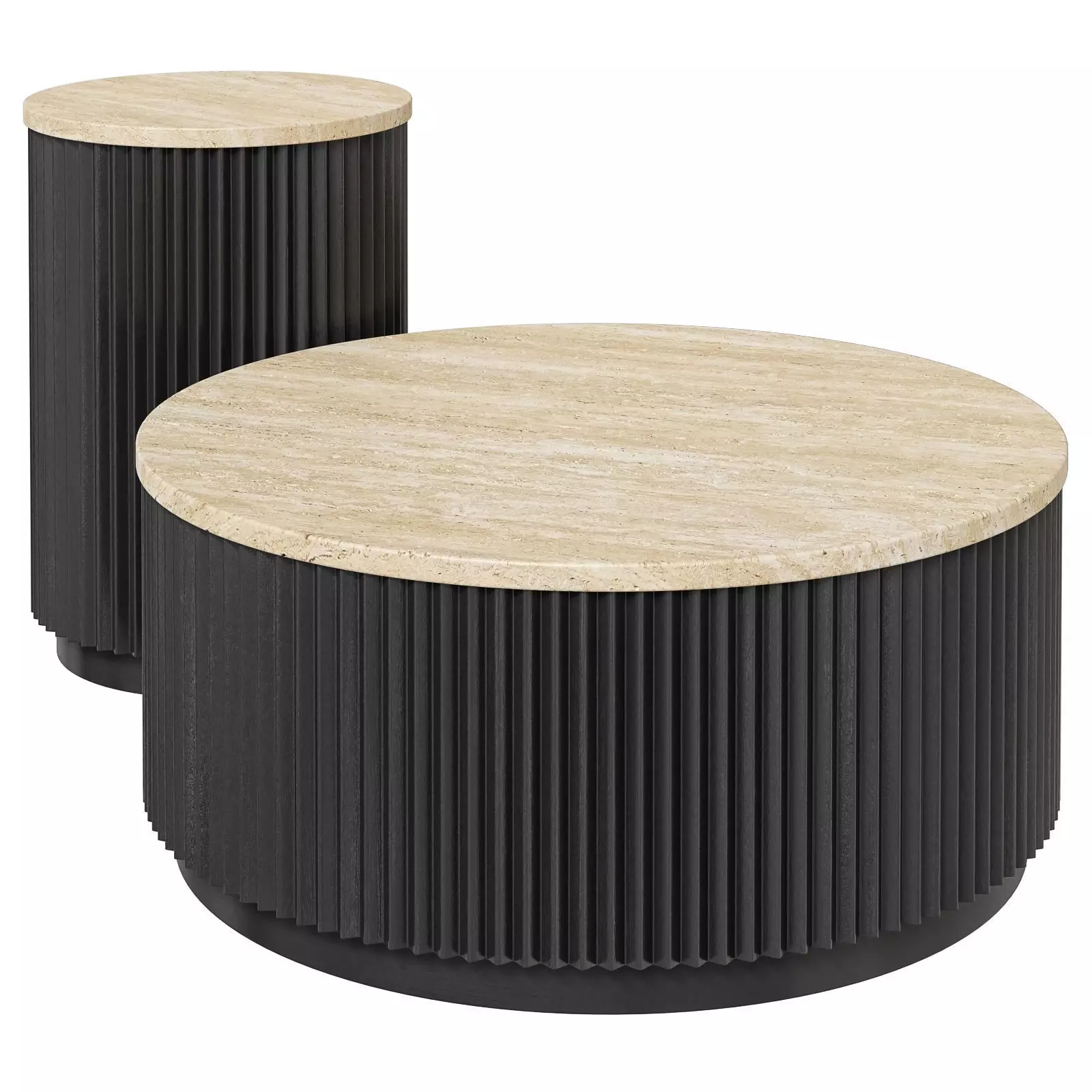 CFS Hampton Fluted Ribbed coffee and side tables 3D model_0