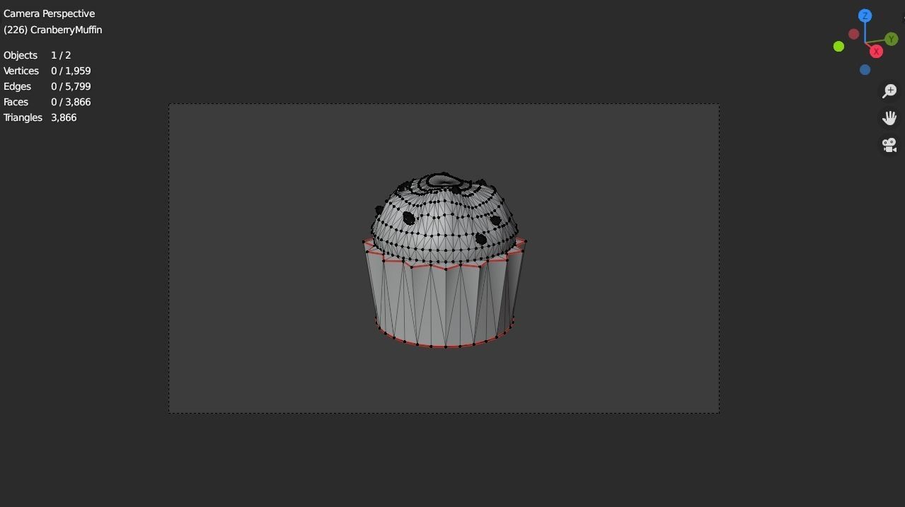 Berry Muffin Free 3D model_4
