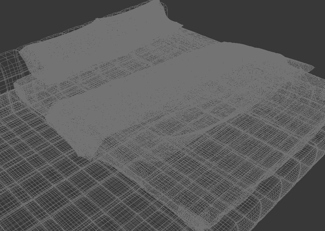 Modern Bed Free 3D model_4