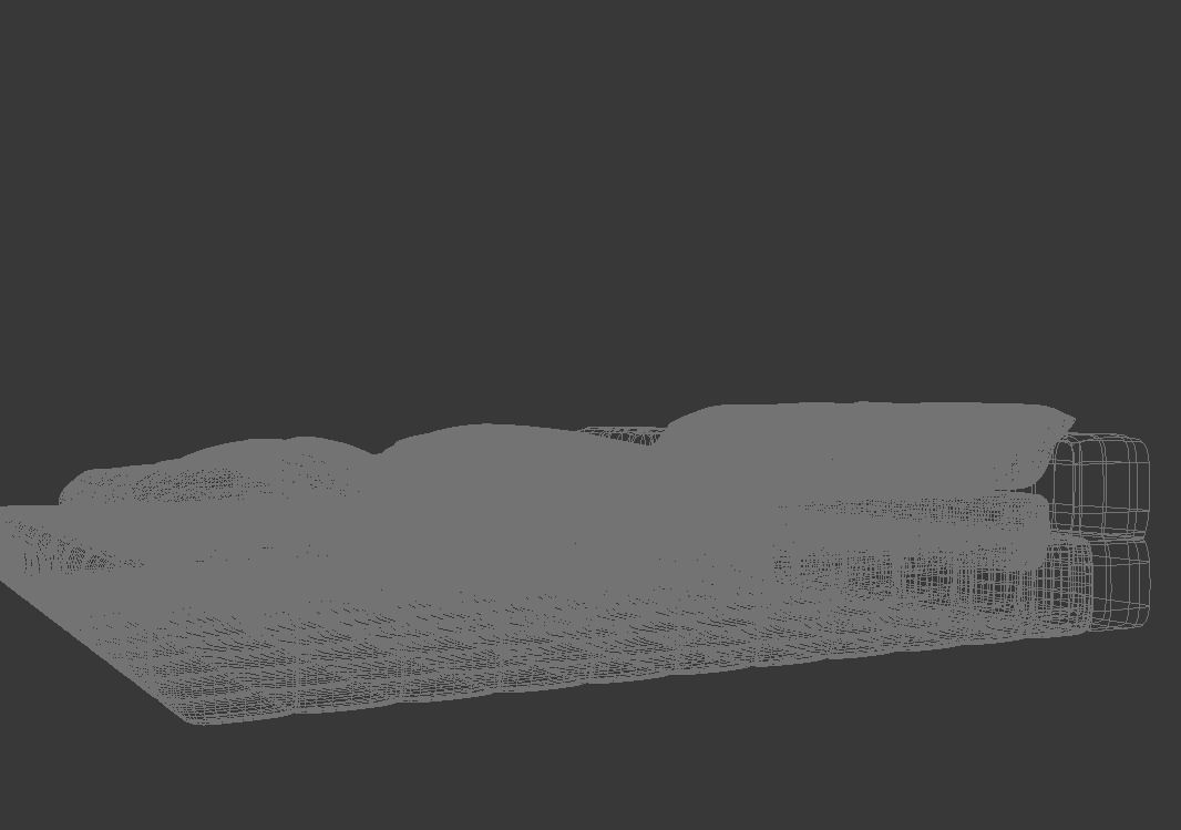 Modern Bed Free 3D model_5