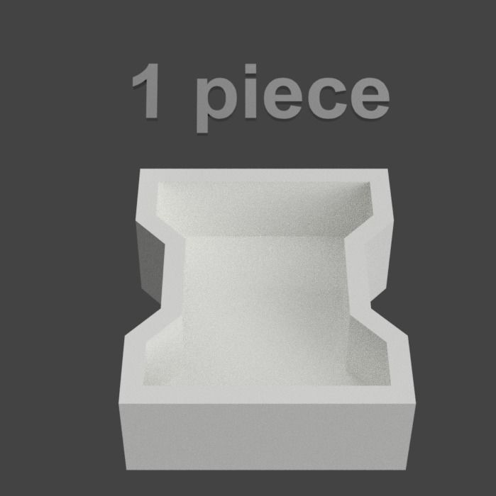 interlock planter and  mold for concrete 3D print - CNC 3D print model_1