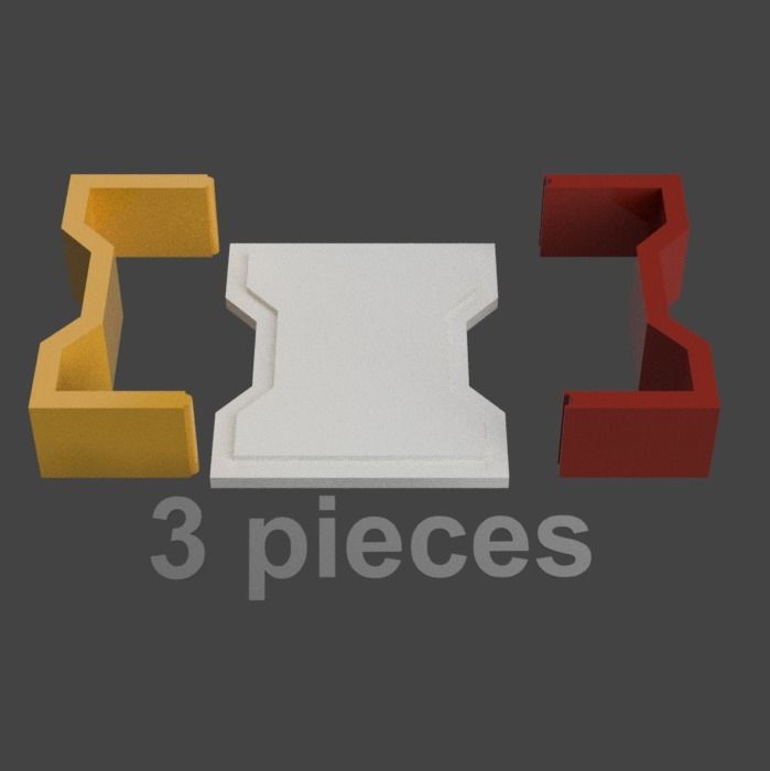 interlock planter and  mold for concrete 3D print - CNC 3D print model_3