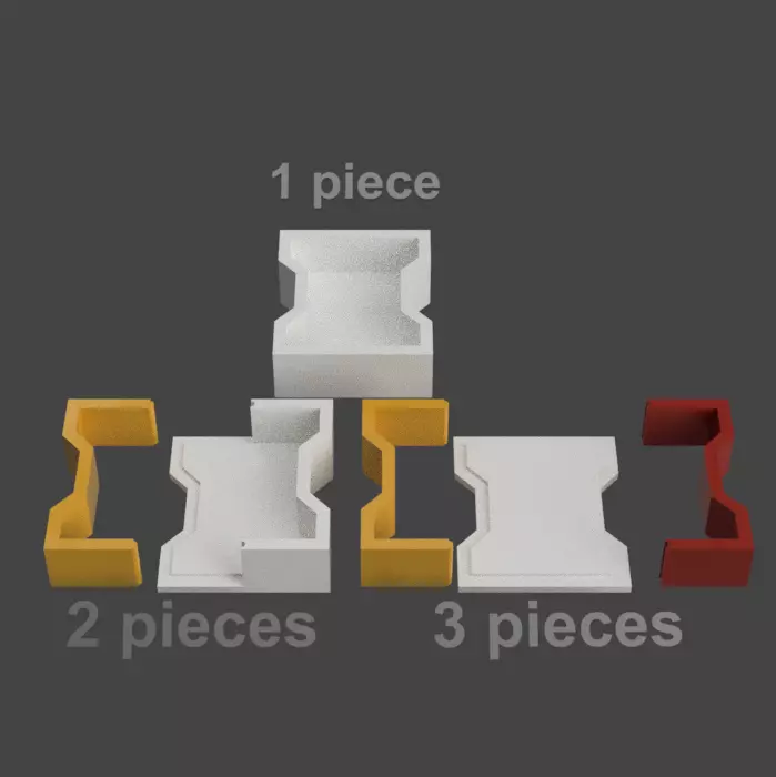 interlock planter and  mold for concrete 3D print - CNC 3D print model_0