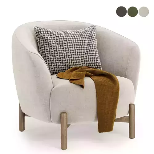 Kragelund Gran Armchair with wooden legs