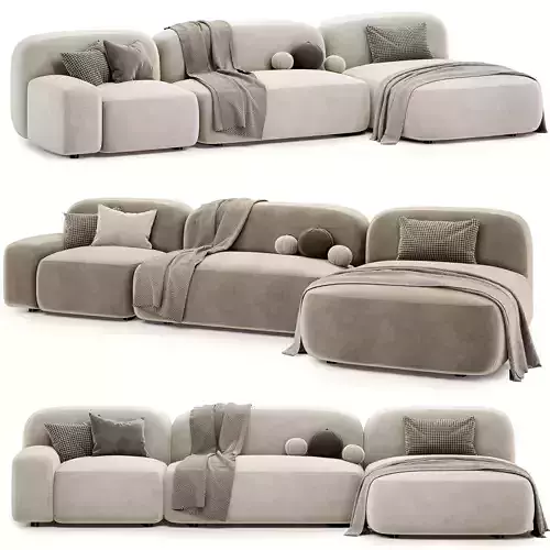 Modular sofa Ribble set 02 3D model
