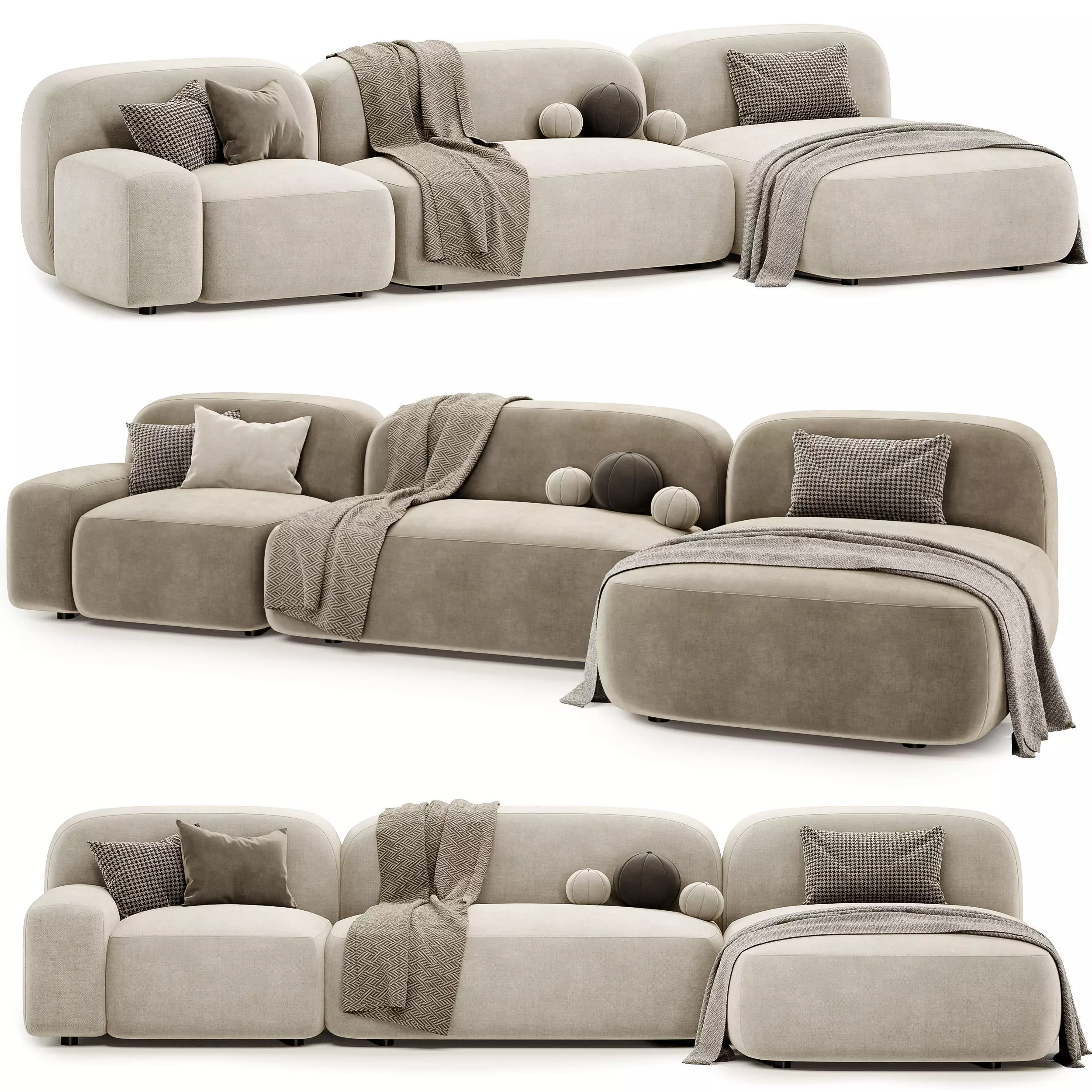 Modular sofa Ribble set 02 3D model_0