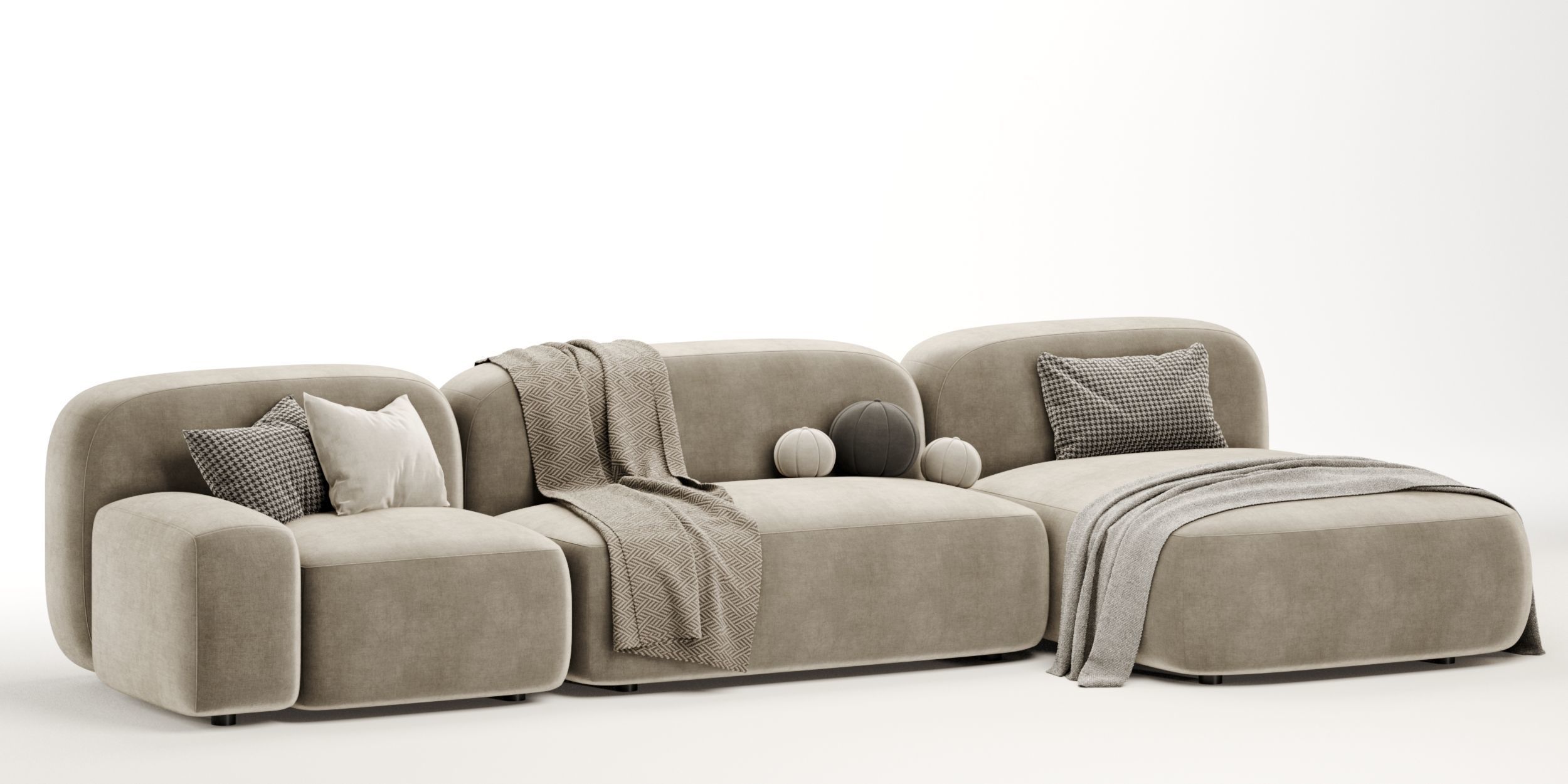 Modular sofa Ribble set 02 3D model_5