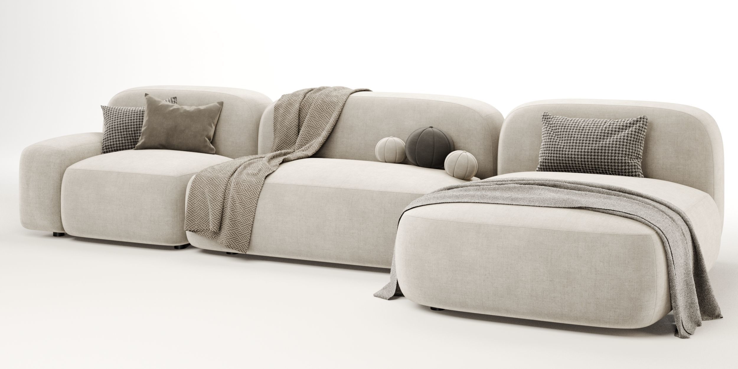 Modular sofa Ribble set 02 3D model_3