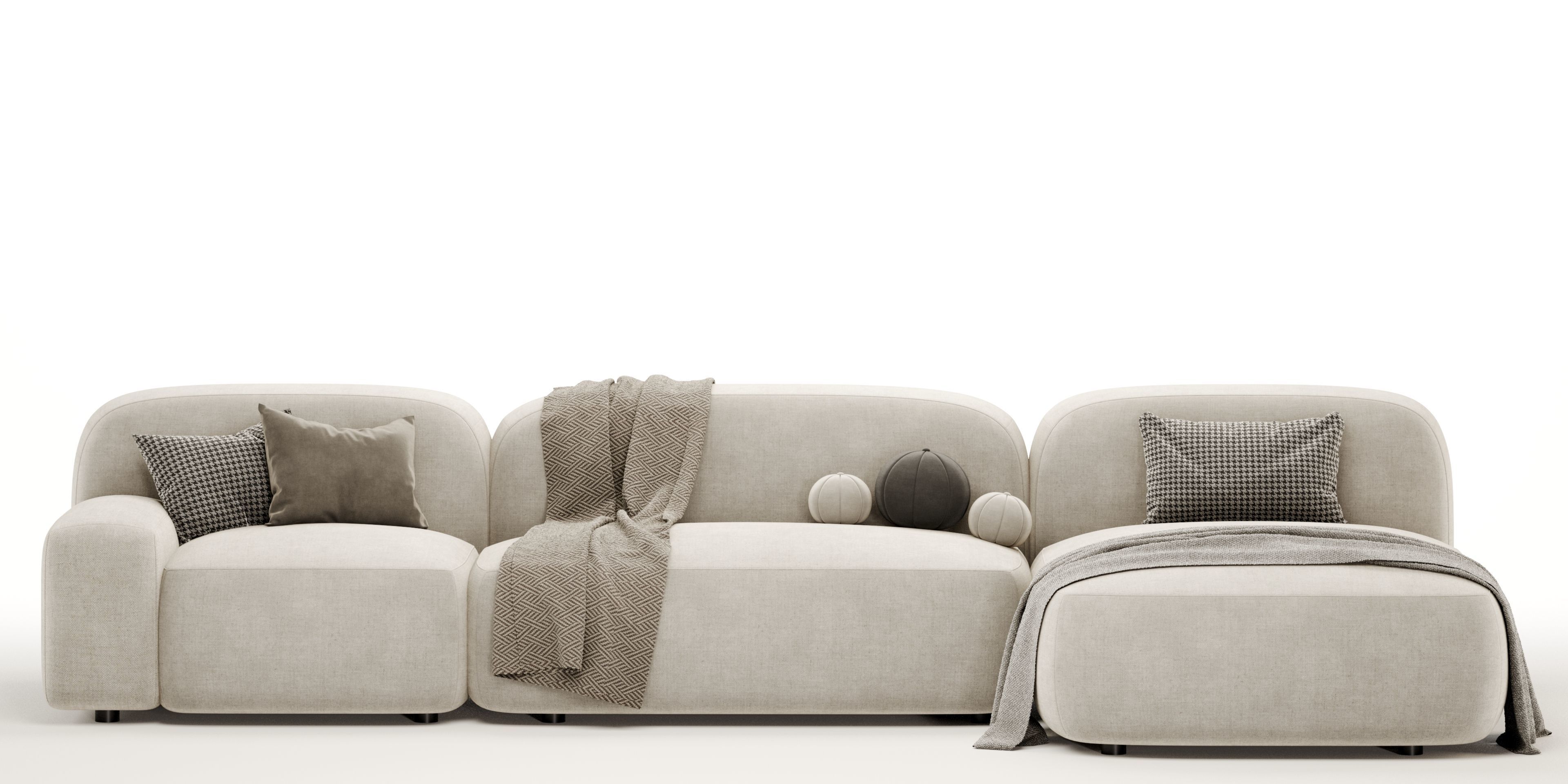 Modular sofa Ribble set 02 3D model_2