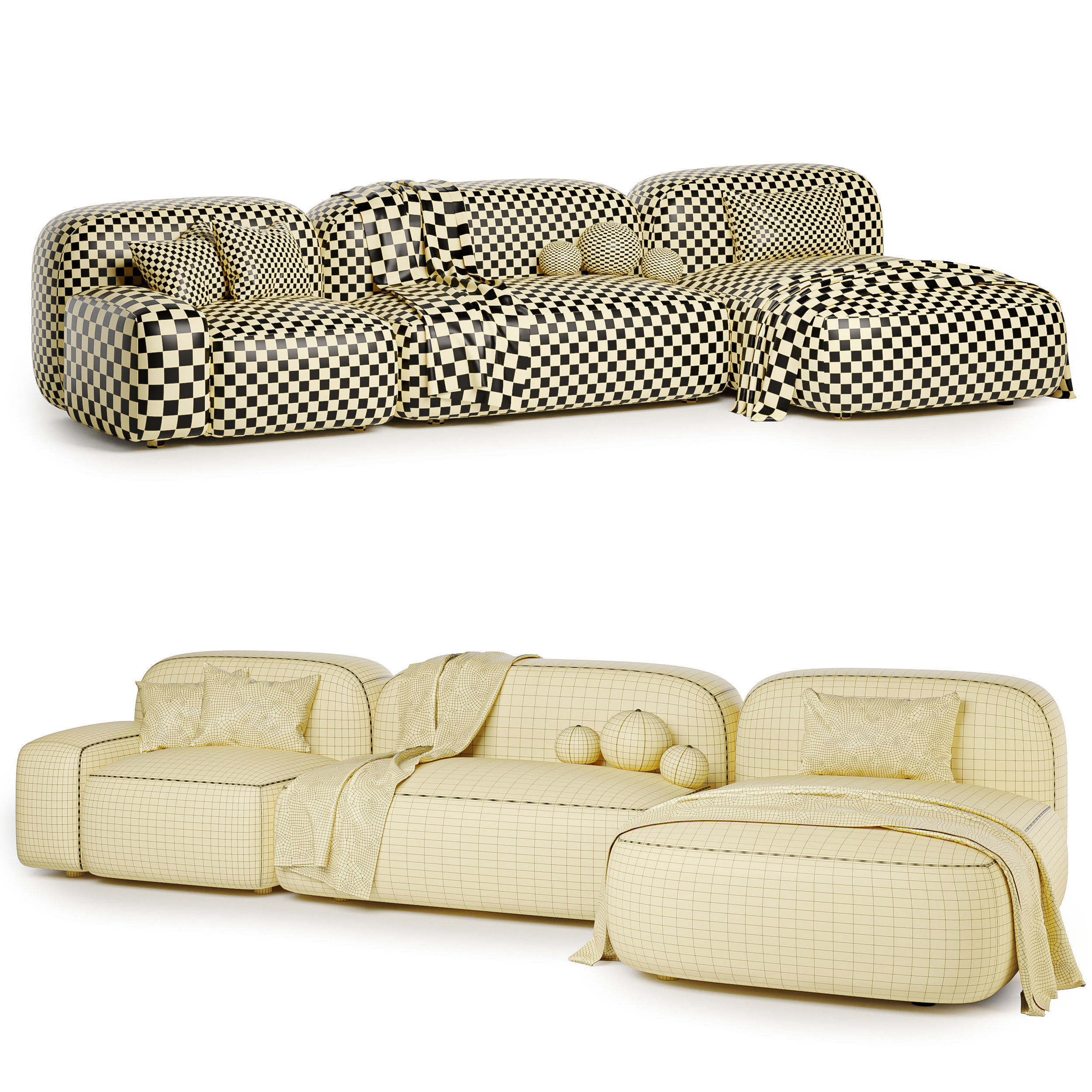 Modular sofa Ribble set 02 3D model_6