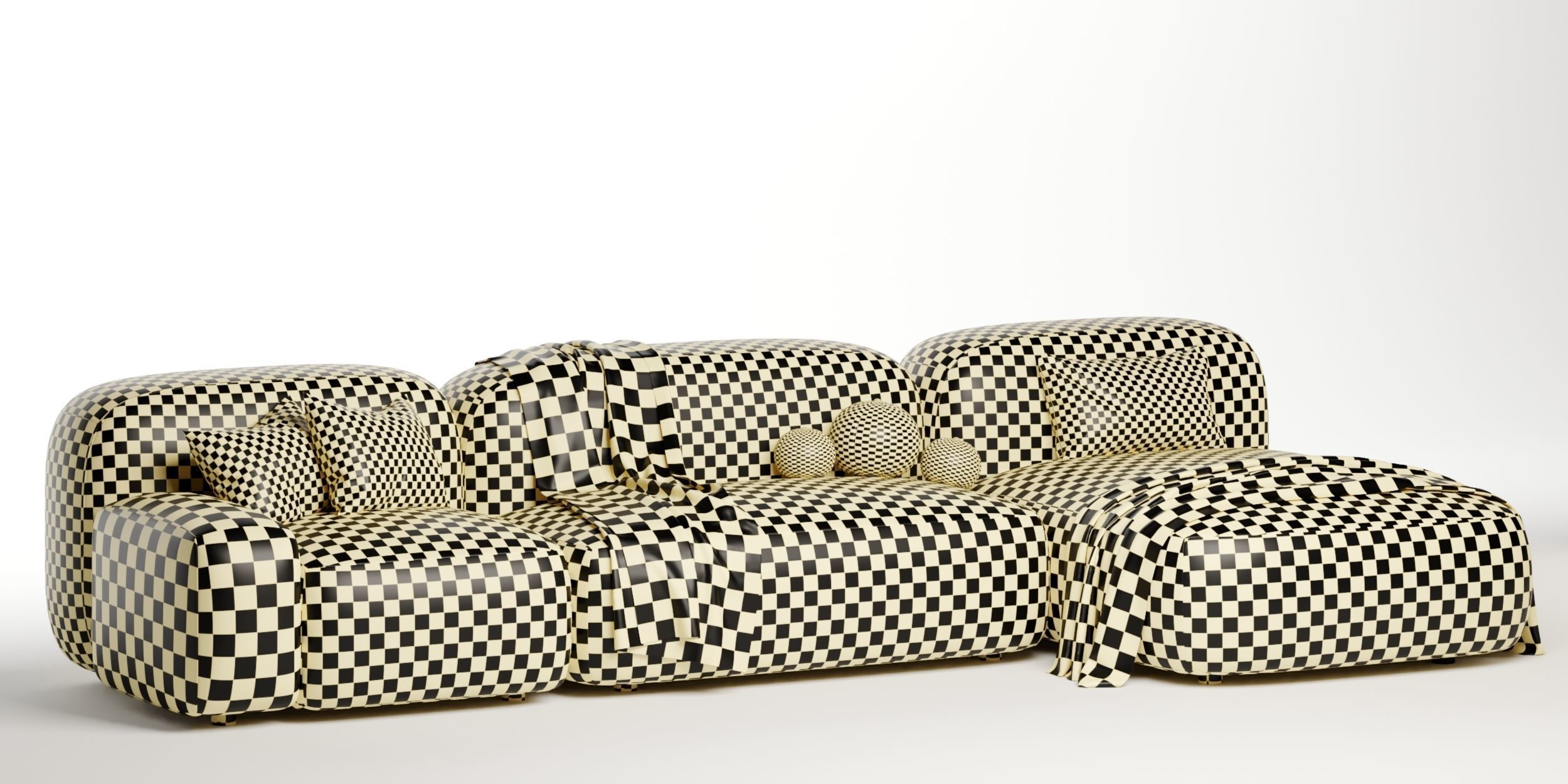 Modular sofa Ribble set 02 3D model_7